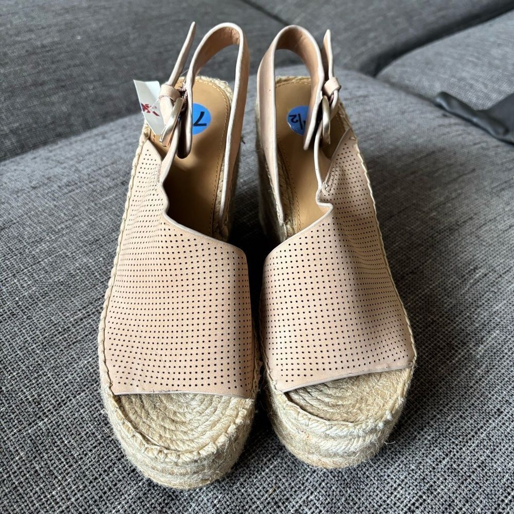 Marc Fisher wedge leather sandals